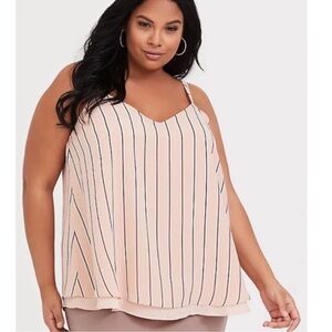 Torrid chiffon swing cami - pinstripe- size 2